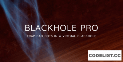 Blackhole Pro v3.6 - Trap Bad Bots In a Virtual Blackhole