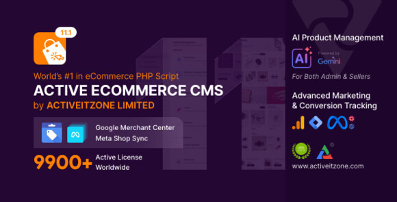 Active eCommerce CMS v11.2.0 Nulled + All Addons