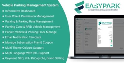 EasyPark SaaS v2.0 – Vehicle Parking Management System PHP Script