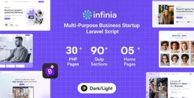 Infinia v1.1.10 Nulled – Multipurpose Business Consulting Startup Laravel Script
