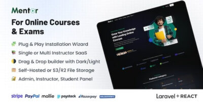 Mentor LMS v5.3.0 – Learning Management System PHP Script