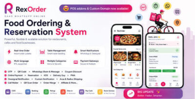 QrexOrder v3.4.0 Nulled – SaaS Restaurant Management, QR Menu, WhatsApp Orders, Reservations & AI Content Script
