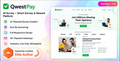 QwestPay v2.0 - AI Survey Generator & Reward Platform PHP Script