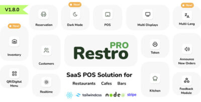 RestroPRO SaaS v2.1.0 – POS Software for Restaurant, Cafe, Food Truck Script