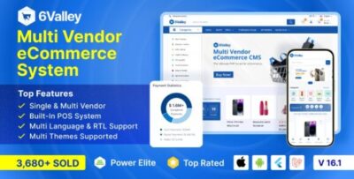 6Valley Multi-Vendor eCommerce CMS v16.5 Nulled – Complete eCommerce Mobile App, Website, Seller and Admin Panel Source