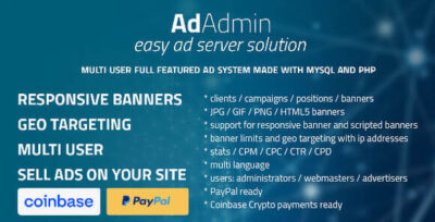 AdAdmin v4.3.4b – Easy Full Featured Ad Server PHP Script