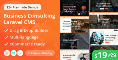 Bione v3.1 Nulled – Business Consulting Laravel CMS with Live Page Builder Script