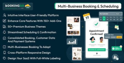 BookingGo SaaS v5.8.6 Nulled – Multi Business Appointment Booking and Scheduling Script