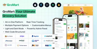 GroMart v5.6 – Grocery Store App, Grocery Delivery, Multivendor Grocery Flutter App Source
