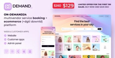 On-Demand24 (16 Feb 2026) – Multi-Vendor Salon & Service Booking Platform with Admin, Web & Mobile Apps Source