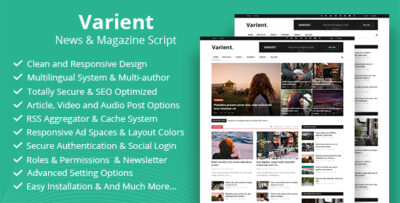 Varient v3.0 Nulled – News and Magazine Script (Updated)