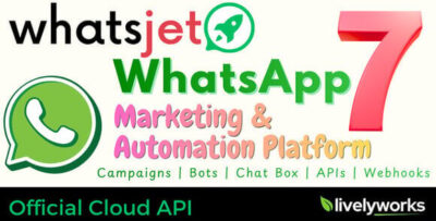 WhatsJet SaaS v7.5.2 Nulled – A WhatsApp Marketing Platform with Bulk Sender Script
