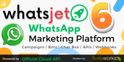 WhatsJet SaaS v7.2.0 Nulled – A WhatsApp Marketing Platform with Bulk Sending, Campaigns & Chat Bots & CRM Script