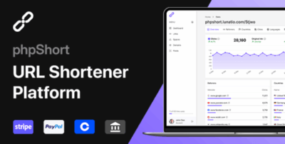 phpShort v54 Nulled – URL Shortener Software PHP Script